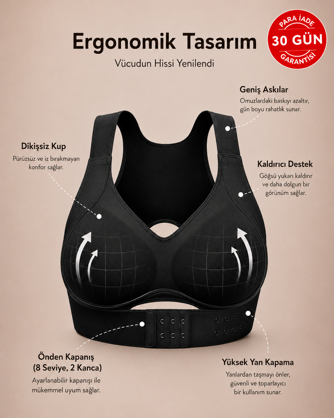 VELYNÉ™ Sculpt Bra | Toparlayıcı ve Dik Duruş Destekleyici Sütyen